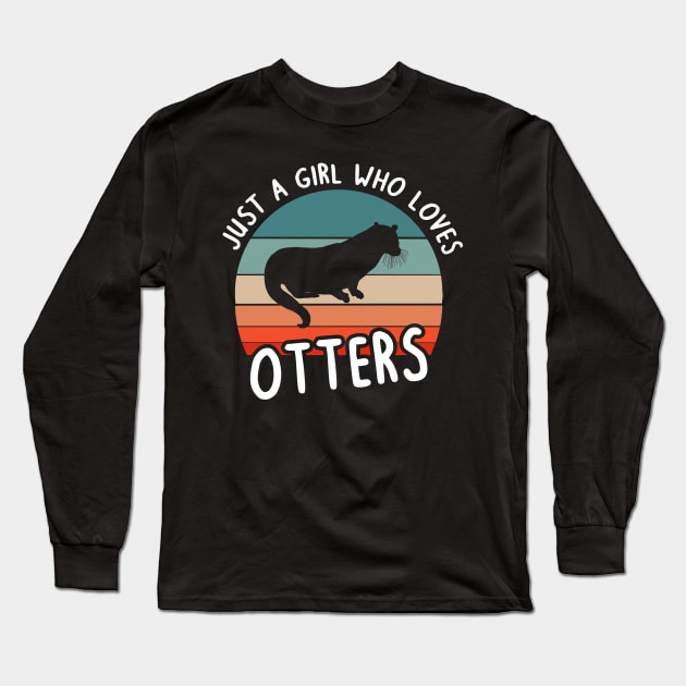 Otter Love lover girls women fan dwarf otters Long Sleeve T-Shirt by FindYourFavouriteDesign